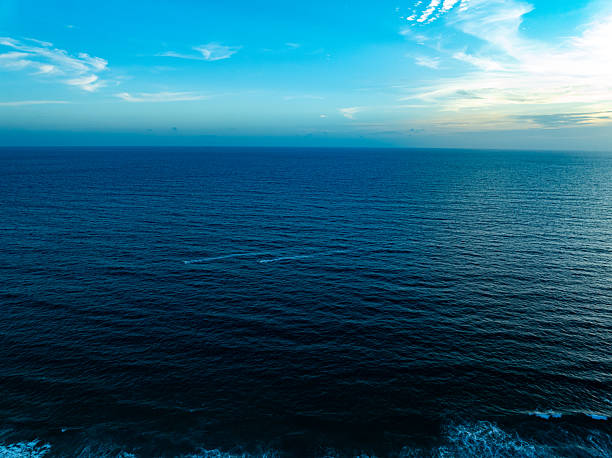 Aerial view beautiful sea surface nature background,Amazing waves texture ocean with clouds