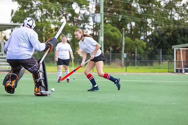 istock Scoring a goal at Field Hockey 2211723281