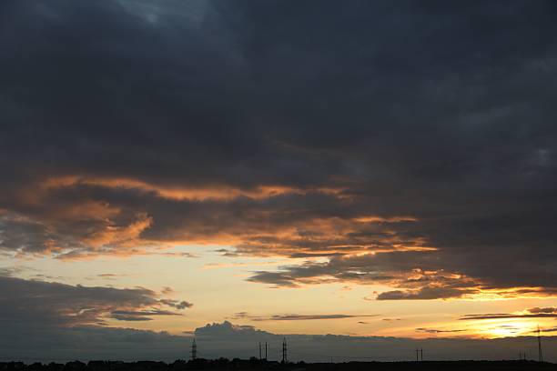 Picturesque view of sky with clouds on sunset