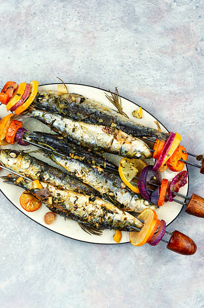 istock Grilled Fish Skewers. 2211725491