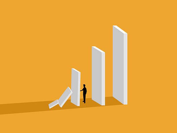 istock Rescue, crisis, businessman prevents domino effect 2211727585