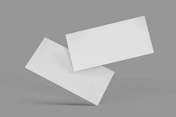 istock Realistic Dl Flyer Blank Mockup template isolated on background. Empty 3d landscape paper template for flyer, wedding invitation, postcard, gift card, note cards, voucher, greeting card, brochure 2211729810