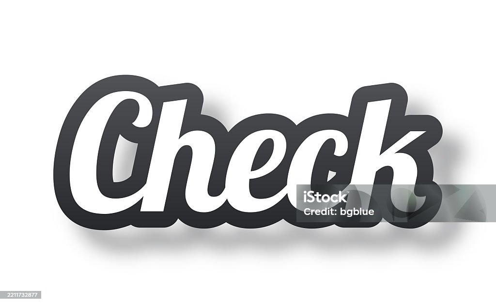 Check Text Without Background Check 3d Text With Shadow On White Background Stock Illustration ...