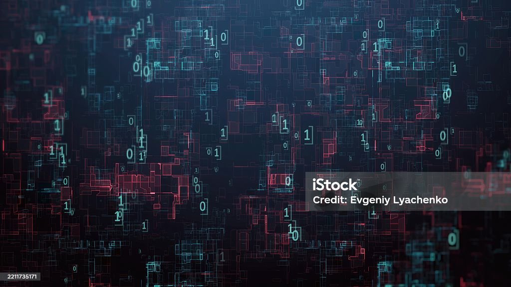 Complex Network Of Binary Code Highlighting Data Flow And Cybersecurity ...