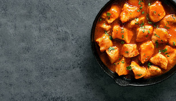 istock Sweet and spicy chicken meat with sauce 2211735699
