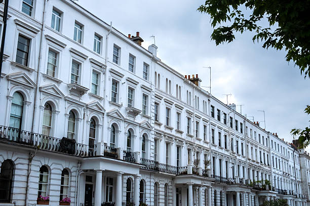 istock Muted pastel buildings in Notting Hill, London 2211738771