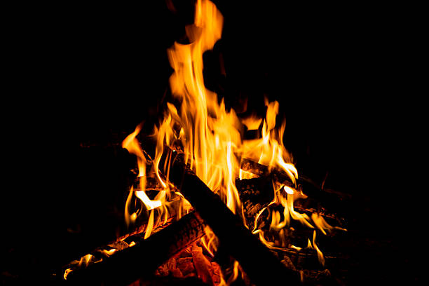 istock A bonfire burning wood at night. Campfire. 2211742365