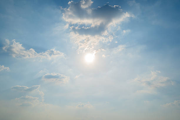 View of the sun with clouds and sky