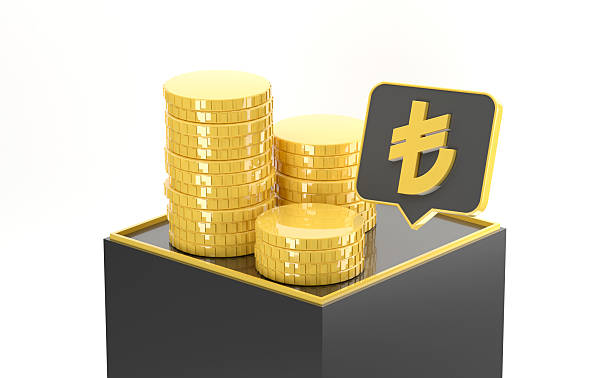 istock Coins And Turkish Lira Sign 2211742478