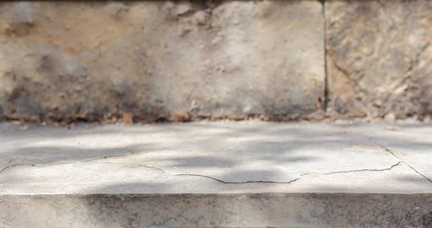 istock leaves and trees shadows in sunny day with sunlight on stone concrete surface podium table step mock up. Sunlight shadows highlights display design abstract empty place shelf and tabletop 2211745361