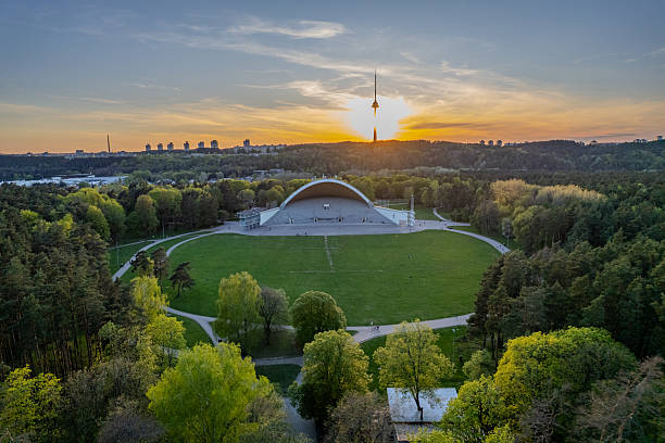 istock Aerial spring view of Vingis park (Vingio parkas) in Vilnius, Lithuania 2211747302