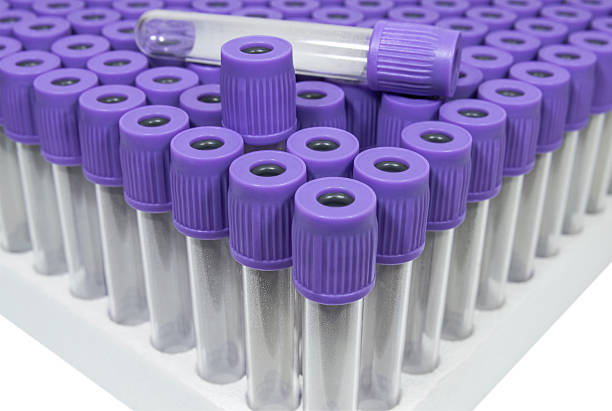 istock Tray with vacuum test tubes for blood collection 2211747717