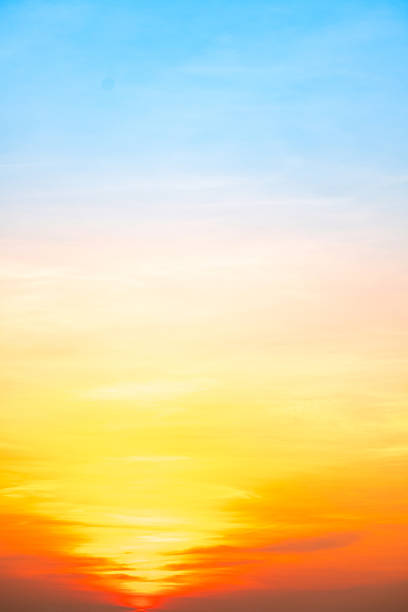 istock Beautiful , luxury soft gradient orange gold clouds and sunlight on the blue sky perfect for the background, take in evening,Twilight, Large size, high definition landscape photo 2211750220