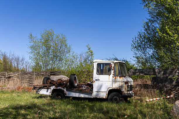 istock Abandoned truck on green grass. Poland 2211750868