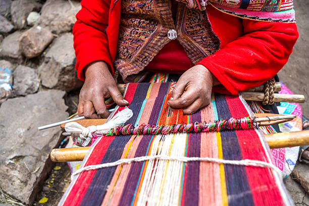 istock TRADITIONAL ANDEAN TEXTILE WEAVING IN PERU 2211756844