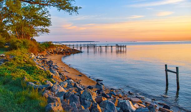 Chesapeake Bay shoreline view, southern Maryland