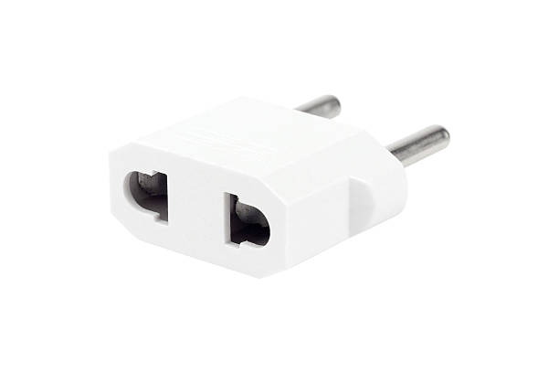 istock adapter for American outlet, plug adapter isolated from background 2211767837