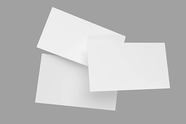 istock Modern Floating Business Card Mockup with front and back isolated. Template design for presentation branding identity, namecard, gift card, invitation, game card, greeting card, stationery, ads 2211769439