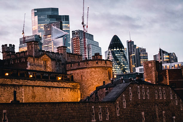 istock Canary Wharf at night, London 2211779689