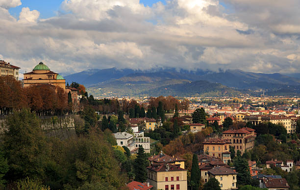 istock Bergamo View with Autumn Colors and Mountain Horizon 2211799875