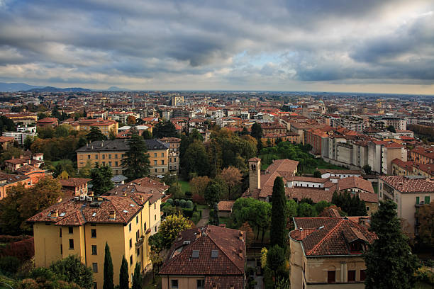 istock Bergamo View with Autumn Colors and Mountain Horizon 2211799883