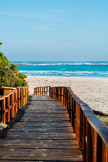 istock Descent to the paradise white beach overlooking the turquoise ocean. 2211802824