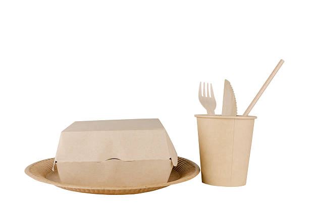 istock Paper container and disposable cutlery for one person 2211808046