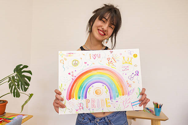 istock LGBTQ+ Community Supporter with Creative Pride Artwork 2211811998
