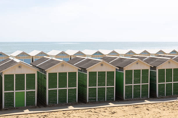 istock Beach Huts Facing Calm Sea Horizon 2211826835