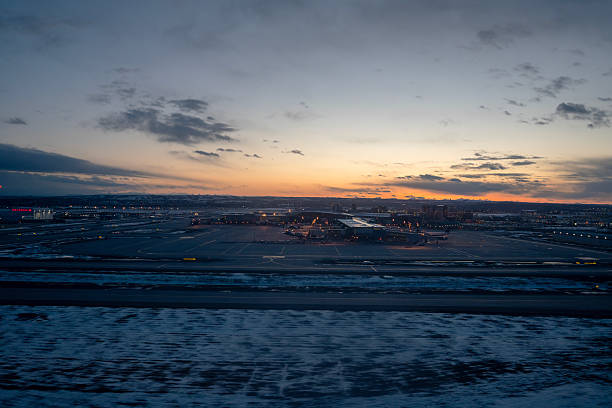 istock Sunset over Calgary Airport in Alberta, Canada 2211826938