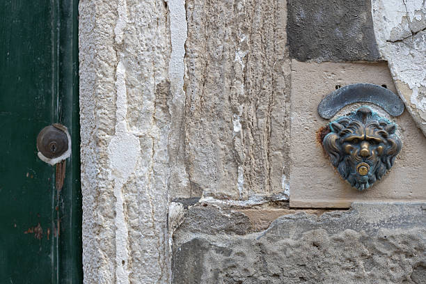 Vintage Doorbell Shaped as Lion Head