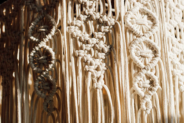 istock Intricate macrame design showcasing craftsmanship and artistic expression in warm sunlight 2211827639