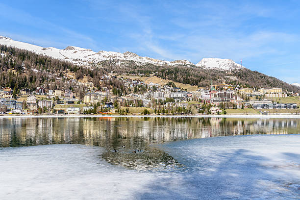 istock St. Moritz village and lake in early spring 2211836877