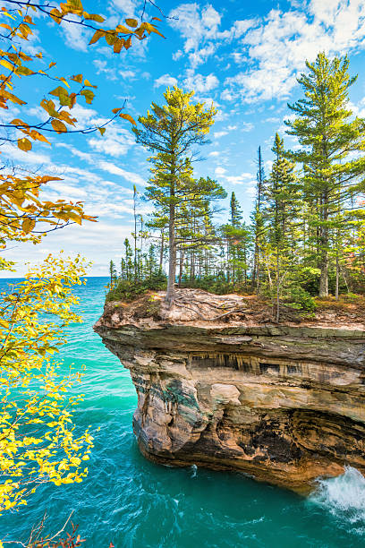 Devils Island in the Apostle Islands, on Lake Superior in Northern Wisconsin, horizontal