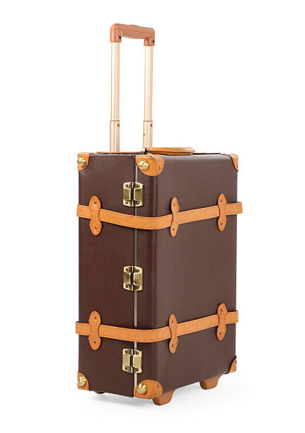 istock One new brown suitcase isolated on white 2211845694