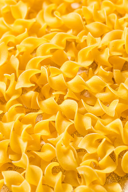 Dry Organic German Egg Noodles in a Bowl to Cook