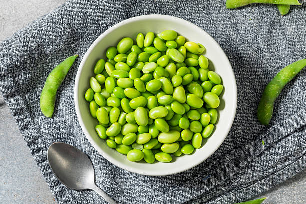 istock Green Organic Shelled Soy Edamame Beans 2211858415
