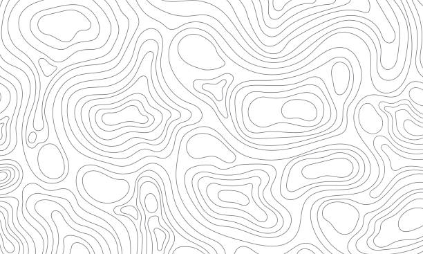 Abstract Topographic maps Pattern contour line Banner in texture Background