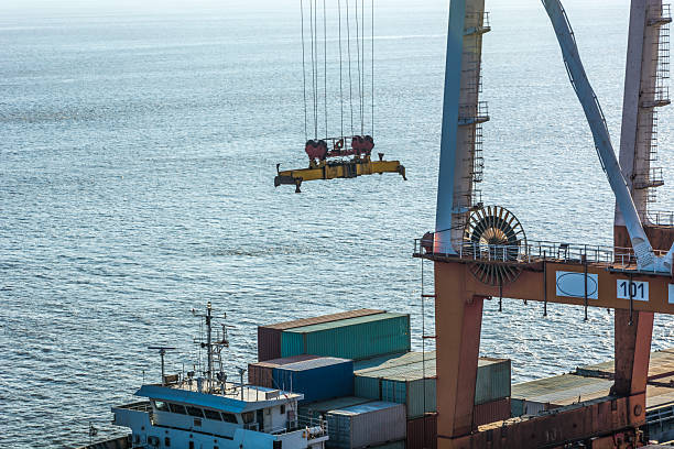 istock Dynamic Cargo Handling: A Glimpse of Maritime Operations at a Busy Port 2211861438