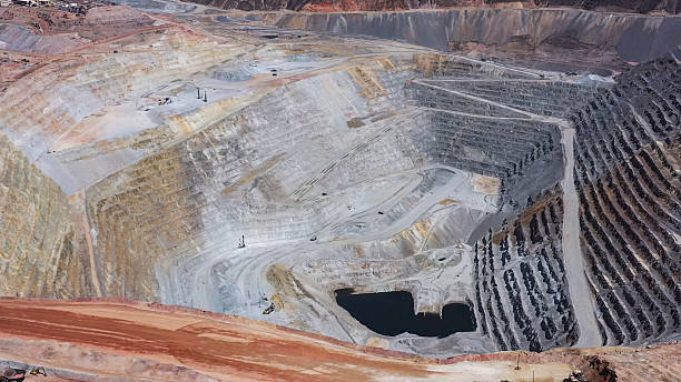 istock Panoramic view of the main pit of an open pit mine 2211866625