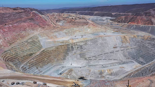 istock Panoramic view of the main pit of an open pit mine 2211866701