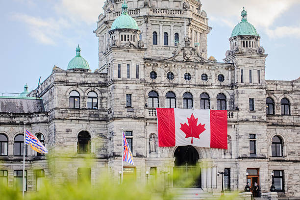 The Legislative Assembly Parliament Building of British Columbia on Vancouver Island in Victoria, British Columbia, Canada.