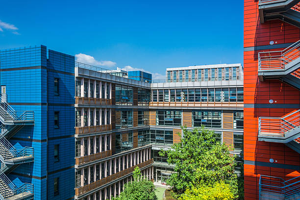 istock Modern Architectural Marvel: Vibrant Building Facades in Urban Landscape 2211869146
