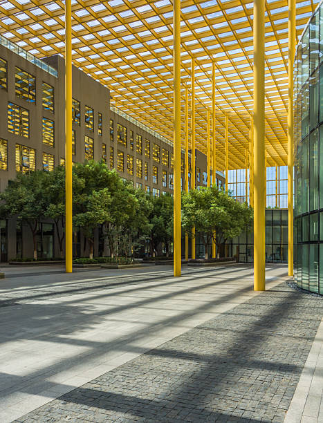 Modern Architectural Marvel: A Play of Light, Shadow, and Yellow Accents