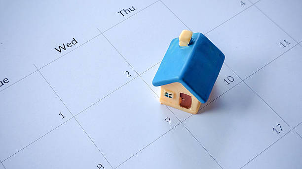 istock Planning for the Future: Miniature House on a Calendar 2211869299