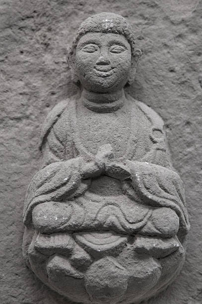 Stone Buddha statues in temples