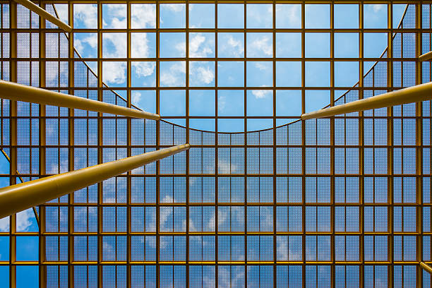 Stunning Architectural Perspective: A Unique Look at Grids and Sky
