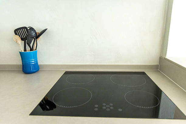 Modern Kitchen with Induction Cooktop and Utensil Holder