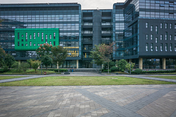 istock Modern Architectural Design Featuring Green Accents and Lush Surroundings 2211893086