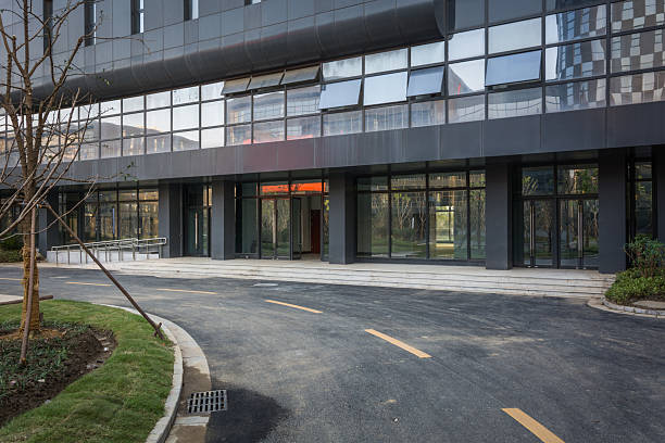 istock Modern Architectural Design Showcasing a Welcoming Entrance with Greenery 2211893183